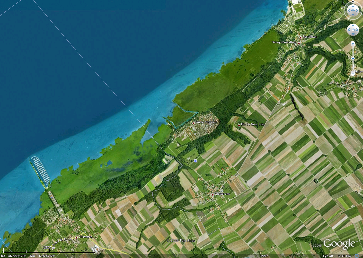Gletterens Google Earth
